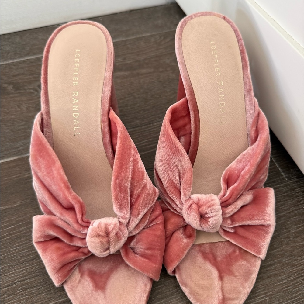Loeffler Randall Blush Velvet Mules